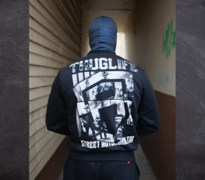 Męskie Street Autonomy Bluzy>BLUZA BEZ KAPTURA THUG BLACK 2024