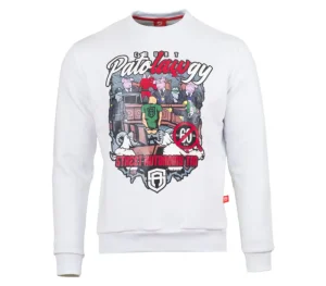 Męskie Street Autonomy Bluzy>Bluza bez kaptura PatoLAWgy white 2020