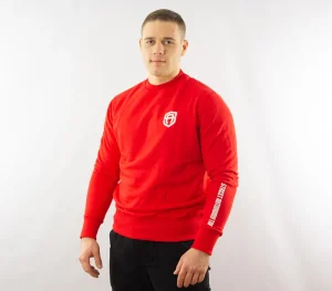 Męskie Street Autonomy Bluzy>Bluza bez kaptura Ethereal red/white 2021