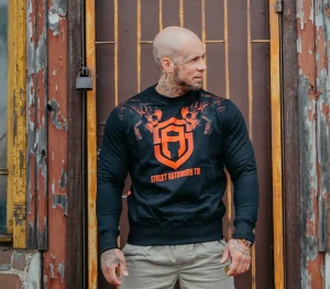 Męskie Street Autonomy Bluzy>Bluza bez kaptura Twoheads black/red 2021