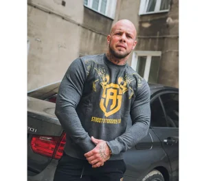 Męskie Street Autonomy Bluzy>Bluza bez kaptura TWOHEADS grafit/yellow 2021
