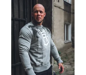 Męskie Street Autonomy Bluzy>Bluza bez kaptura TWOHEADS grey/white 2021