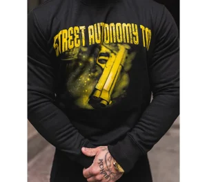 Męskie Street Autonomy Bluzy>Bluza bez kaptura M.A.F.I.A black/gold 2021