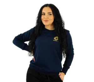 Damskie Street Autonomy Bluzy>Bluza damska bez kaptura Classy Small Logz blue/gold 2021