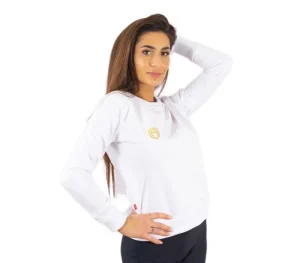 Damskie Street Autonomy Bluzy>Bluza damska bez kaptura Ethereal white/gold 2021