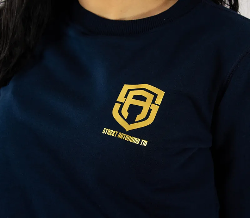 bluza_damska_bez_kaptura__2-3.webp Damskie Street Autonomy Bluzy>Bluza damska bez kaptura Classy Small Logz blue/gold 2021