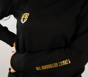 Damskie Street Autonomy Bluzy>Bluza damska bez kaptura Ethereal black/gold 2021
