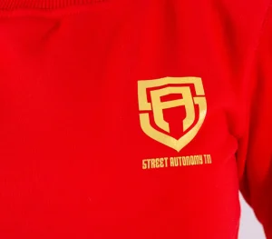 Damskie Street Autonomy Bluzy>Bluza damska bez kaptura Classy Small Logz red/gold 2021