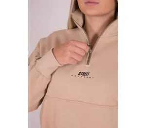 Damskie Street Autonomy Bluzy>BLUZA DAMSKA STÓJKA TROP BEIGE 2023