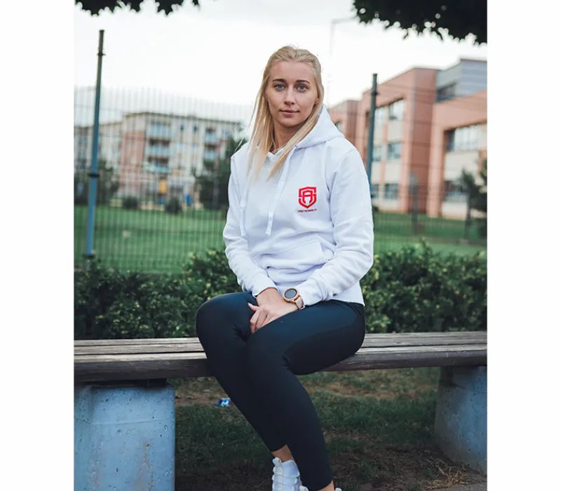 bluza_damska_z_kapturem_s_2.webp Damskie Street Autonomy Bluzy>BLUZA DAMSKA Z KAPTUREM CLASSY SMALL LOGZ WHITE/RED 2021