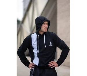 Męskie Street Autonomy Bluzy>BLUZA Z KAPTUREM PITT BLACK/WHITE 2023