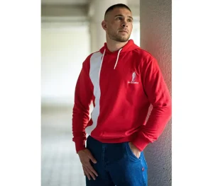Męskie Street Autonomy Bluzy>BLUZA Z KAPTUREM PITT RED/WHITE 2023