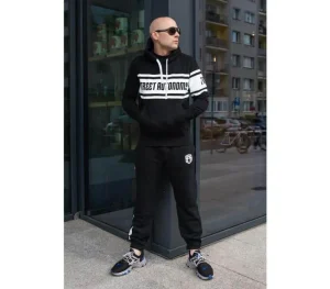 Męskie Street Autonomy Bluzy>Bluza z kapturem Saling black/black 2022
