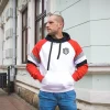 Męskie Street Autonomy Bluzy>Bluza z kapturem Bicsa red/white 2022