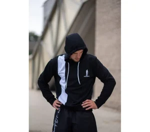 Męskie Street Autonomy Bluzy>BLUZA Z KAPTUREM PITT BLACK/WHITE 2023