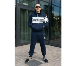 Męskie Street Autonomy Bluzy>Bluza z kapturem Saling blue/blue 2022
