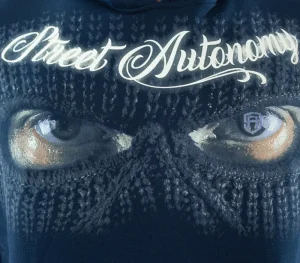 Męskie Street Autonomy Bluzy>Bluza z kapturem Bandit eyes blue 2021