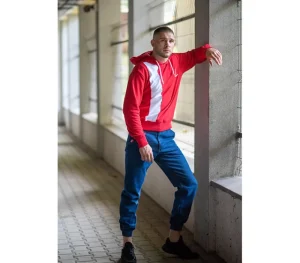 Męskie Street Autonomy Bluzy>BLUZA Z KAPTUREM PITT RED/WHITE 2023
