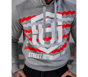 Męskie Street Autonomy Bluzy>Bluza z kapturem Danger grey 2021