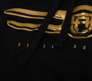 Męskie Street Autonomy Bluzy>Bluza z kapturem Ebra black/gold 2021
