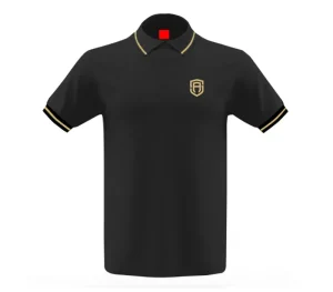 Męskie Street Autonomy Koszulki Polo>KOSZULKA POLO IZI BLACK/GOLD 2024