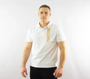Męskie Street Autonomy Koszulki Polo>Koszulka Polo Hologram white/gold 2021