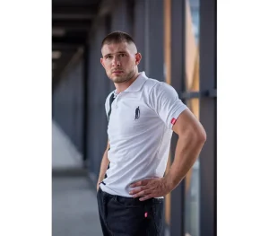 Męskie Street Autonomy Koszulki Polo>KOSZULKA POLO PITT WHITE/BLACK 2023