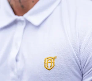 Męskie Street Autonomy Bluzy>LONGSLEEVE POLO MANY WHITE/GOLD 2020