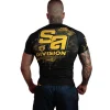 Męskie Street Autonomy Męskie>Rashguard Short Divison black/gold 2022