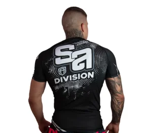 Męskie Street Autonomy Męskie>Rashguard Short Divison black/white 2022